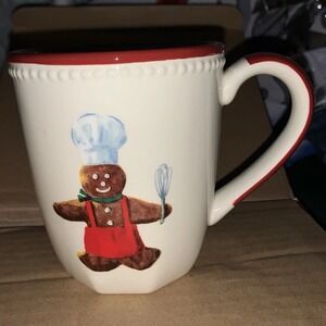 William-Sonoma Christmas Gingerbread Chef 8 16oz. Coffee Mug 4/Box 2 Boxes NEW